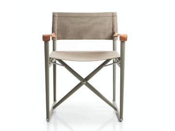 MIRTO OUTDOOR - Folding canvas garden chair with armrests by B&B Italia Outdoor - view 3